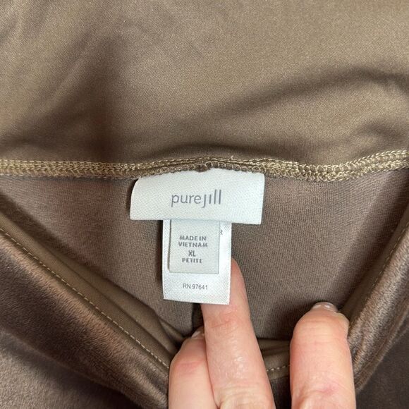 J.Jill Pure Jill Velvet Cropped Pull On Sleep Sweat Pants. Size XL Petite. - Picture 4 of 9